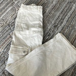 Zara cream cargo pant